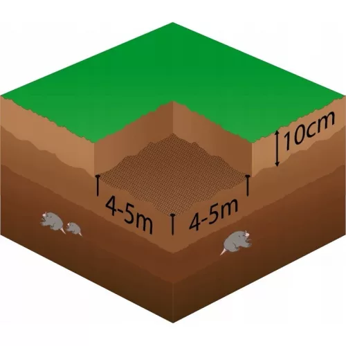 Vakondháló 2mx50m, 30g/m2, fekete