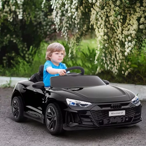 Eredeti AUDI E-TRON GT - elektromos kisautó, fekete