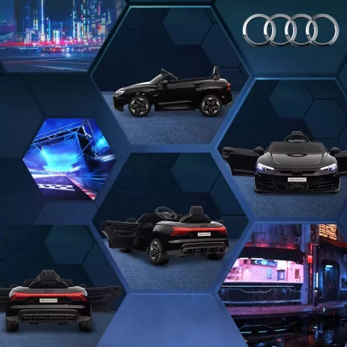 Eredeti AUDI E-TRON GT - elektromos kisautó, fekete