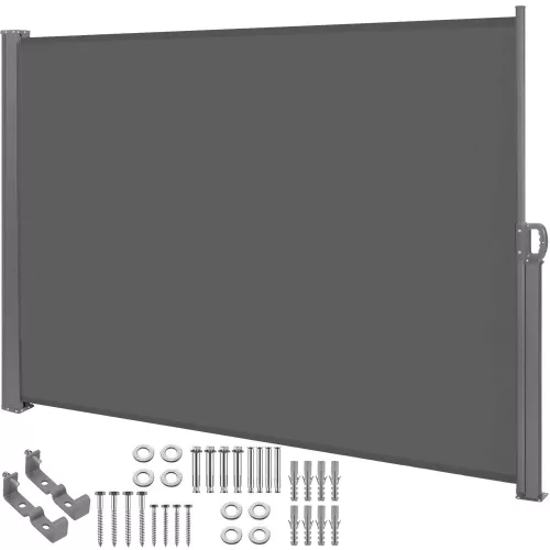 Kihúzható árnyékoló fal, belátásgátló 300X160CM, antracit szürke