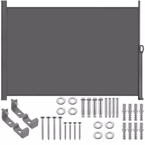 Kihúzható árnyékoló fal, belátásgátló 300X160CM, antracit szürke