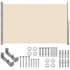 Kihúzható árnyékoló fal, belátásgátló 350X180CM, világos bézs