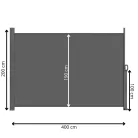 Kihúzható árnyékoló fal, belátásgátló 400X200CM, antracit szürke