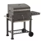FASZENES KERTI GRILL FEDŐVEL, ÖNTÖTTVAS RÁCSSAL 114,5 x 60 x 108 CM