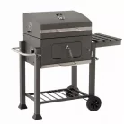 FASZENES KERTI GRILL FEDŐVEL, ÖNTÖTTVAS RÁCSSAL 114,5 x 60 x 108 CM