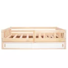 Fiókos (tárolós) faágy natúr (160x80cm )