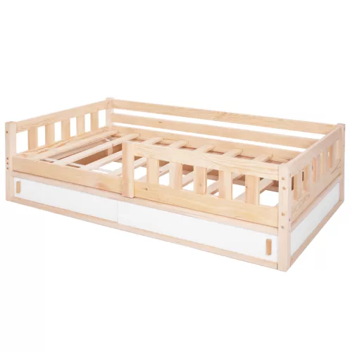 Fiókos (tárolós) faágy natúr (160x80cm )