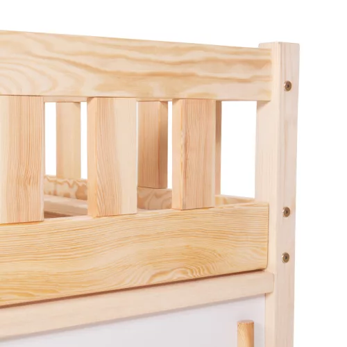 Fiókos (tárolós) faágy natúr (160x80cm )