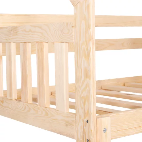 Házikó emeletes ágy natúr (160x80cm 2x )