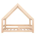 Házikó fagyerekágy 160x80 cm natúr