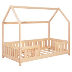 Ágy, házikó formában natúr (160x80cm )