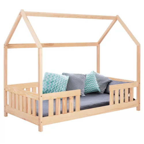 Ágy, házikó formában natúr (160x80cm )