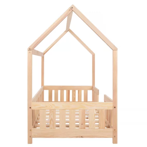 Ágy, házikó formában natúr (160x80cm )