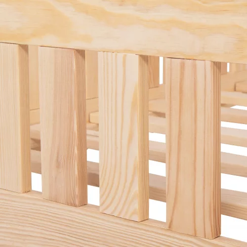 Ágy, házikó formában natúr (160x80cm )