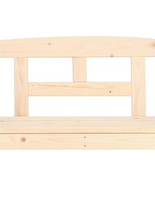 Tömörfenyő kerti pad, natúr, 119x37 cm