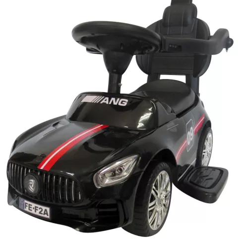 Mercedes AMG hasonmás bébitaxi tolókarral, J7, fekete