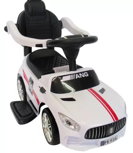 Mercedes AMG hasonmás bébitaxi tolókarral, J7, fehér