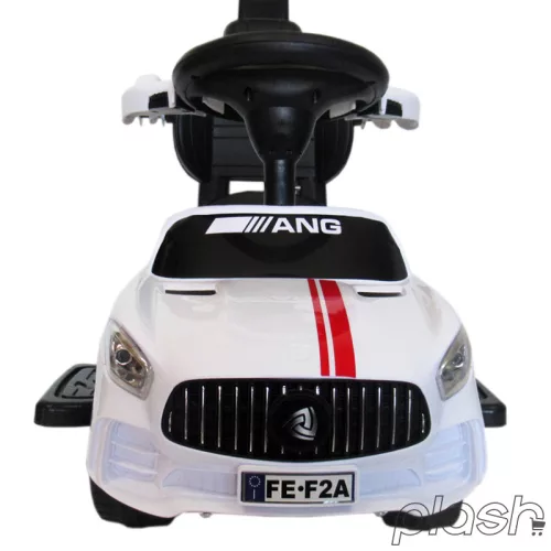 Mercedes AMG hasonmás bébitaxi tolókarral, J7, fehér
