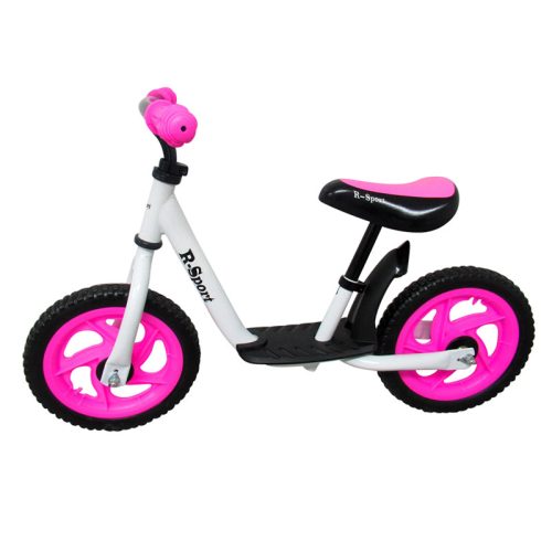 Futóbicikli, lábbal hajtható bicikli - fehér-rózsaszín
