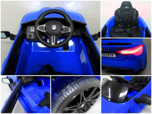 BMW M4 - elektromos kisautó - kék