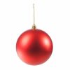 Karácsonyi gömb készlet, karácsonyfadísz, 6 db, piros