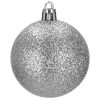 Karácsonyi gömb készlet 20 db-os, karácsonyfadísz, 4 cm, ezüst