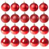 Karácsonyi gömb készlet 20 db-os, karácsonyfadísz, 4 cm, piros