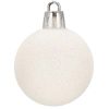 Karácsonyi gömb készlet 20 db-os, karácsonyfadísz, 4 cm, fehér