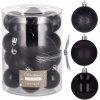 Karácsonyi gömb készlet 20 db-os, karácsonyfadísz, 4 cm, fekete