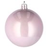 Karácsonyi gömbök, 12 db/ 6 cm, gyöngyház-rózsaszín