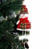 38 cm-es függő hóember, karácsonyi dísz, piros