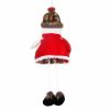 38 cm-es függő hóember, karácsonyi dísz, piros