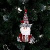 19 cm-es Mikulás függő karácsonyi dísz, karácsonyi törpe