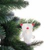 8 cm-es manó karácsonyfa dísz, karácsonyi törpe, fehér