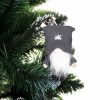 8 cm-es manó karácsonyfa dísz, karácsonyi törpe, szürke