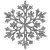 12 db-os Hópehely, 10 cm-es karácsonyi dísz, ezüst