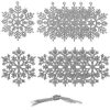 12 db-os Hópehely, 10 cm-es karácsonyi dísz, ezüst