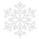12 db-os Hópehely, 10 cm-es karácsonyi dísz, fehér