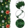 Karácsonyi girland, adventi koszorú, 3m, 15 cm átmérő, zöld