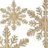 30 cm-es hópehely karácsonyfadísz, arany