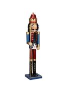 Diótörő karácsonyi figura jogarral, 90 cm-es