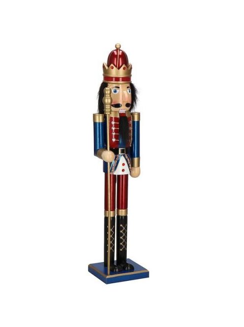 Diótörő karácsonyi figura jogarral, 90 cm-es