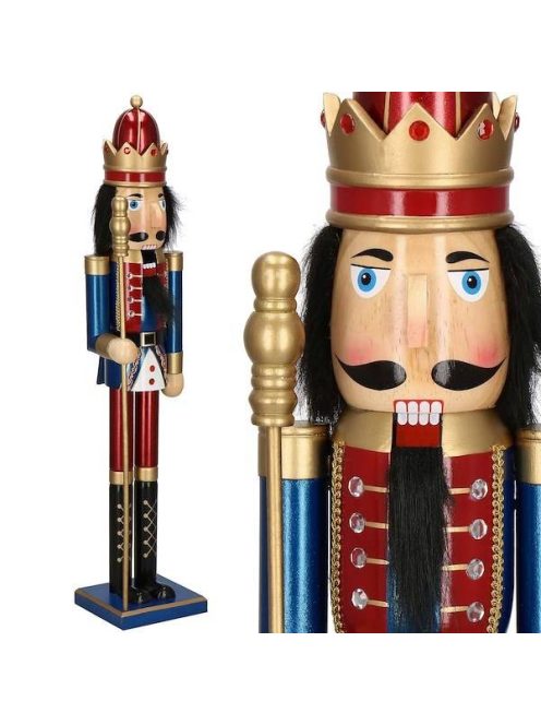 Diótörő karácsonyi figura jogarral, 90 cm-es
