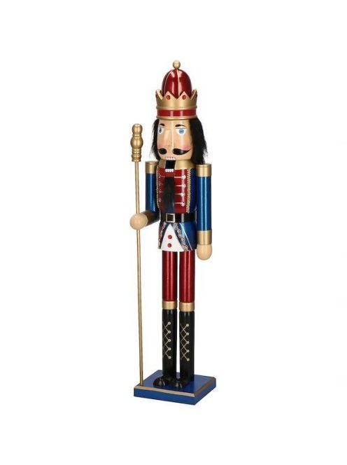 Diótörő karácsonyi figura jogarral, 90 cm-es
