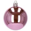 30 db-os karácsonyi gömb készlet, 6 cm-es, rózsaszín, fehér