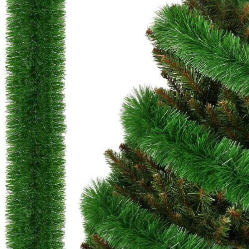 Karácsonyi girland, 3m, 10 cm átmérő, zöld