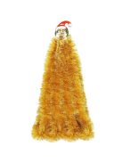 Arany színű karácsonyfa girland, 6m, 10 cm átmérő