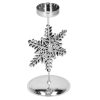 Fém karácsonyi gyertyatartó, dekoratív ezüstös csillaggal