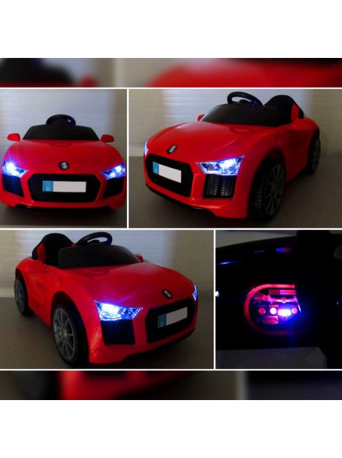 Audi B4 Cabrio hasonmás elektromos kisautó - piros
