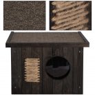 Fából készült macska vagy kutya kennel 58x49,5 cm, szigetelt, fekete